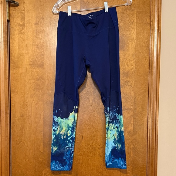 Layer 8 Women's Leggings in Blue and Yellow - Picture 1 of 4